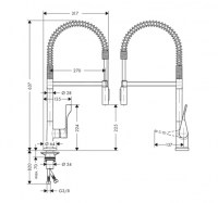 MONOMANDO COCINA EXTRAIBLE CITTERIO AXOR HANSGROHE